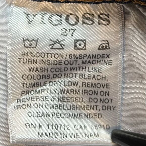 Vigoss Denim Jean Marley Shorts Women's Distressed Stretch Medium Wash Sz 27 - Picture 13 of 14